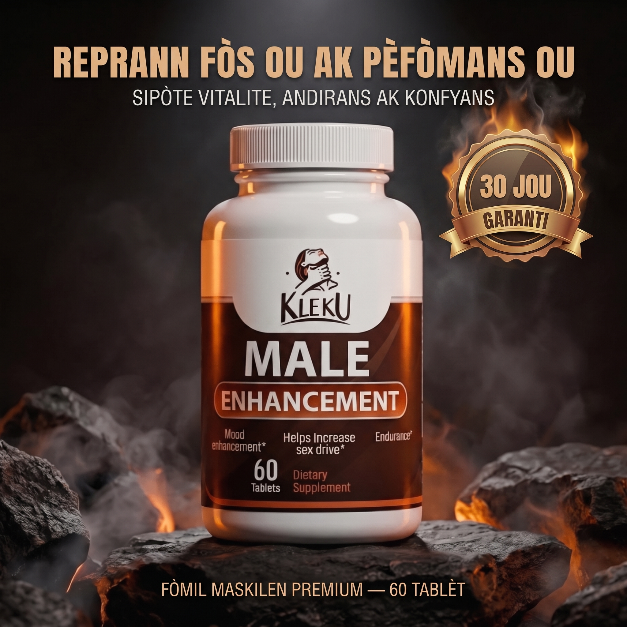 KLEKU™ Sipò Avanse pou Pèfòmans Maskilen