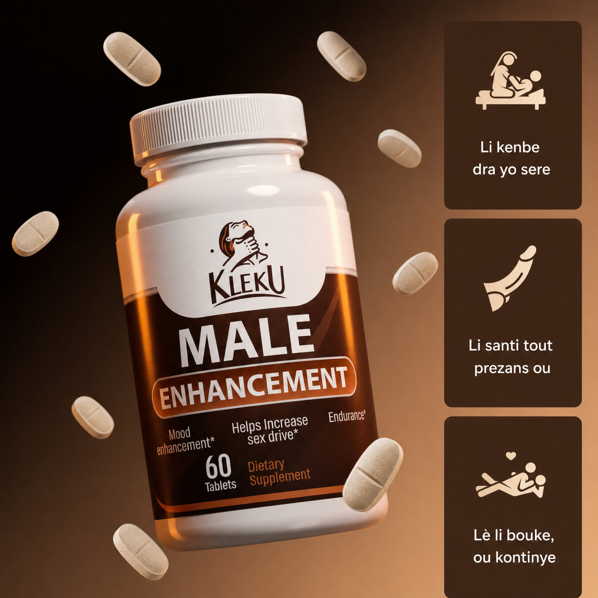 KLEKU™ Sipò Avanse pou Pèfòmans Maskilen